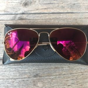 Ray-ban red mirrored sunglasses